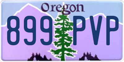 OR license plate 899PVP