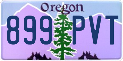 OR license plate 899PVT