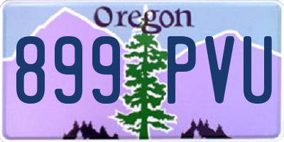 OR license plate 899PVU