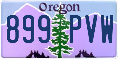 OR license plate 899PVW