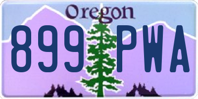OR license plate 899PWA
