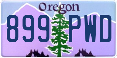 OR license plate 899PWD