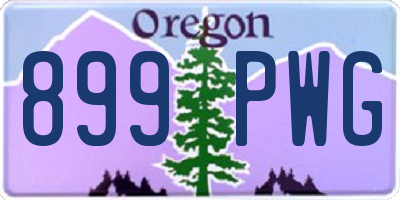 OR license plate 899PWG