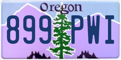 OR license plate 899PWI