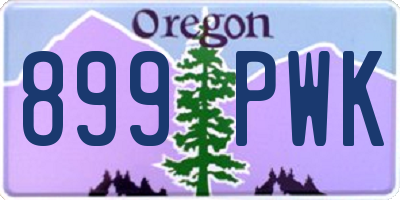 OR license plate 899PWK