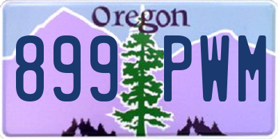 OR license plate 899PWM