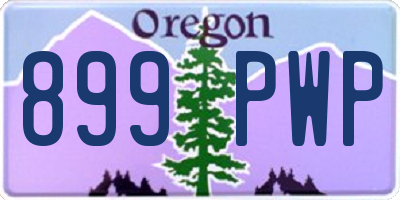 OR license plate 899PWP