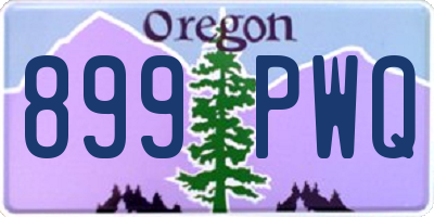 OR license plate 899PWQ