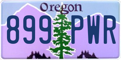 OR license plate 899PWR