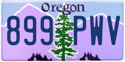 OR license plate 899PWV