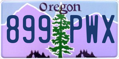 OR license plate 899PWX
