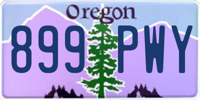 OR license plate 899PWY