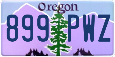OR license plate 899PWZ