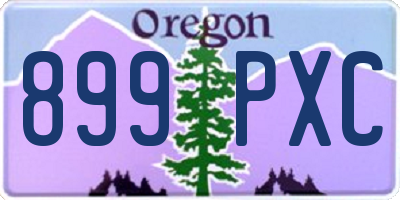 OR license plate 899PXC
