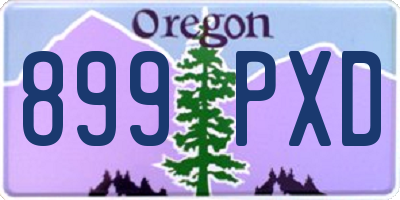 OR license plate 899PXD