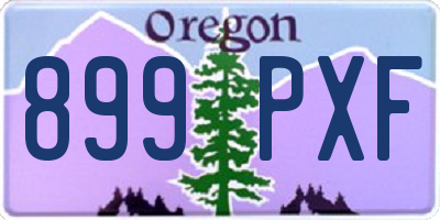 OR license plate 899PXF