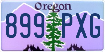 OR license plate 899PXG