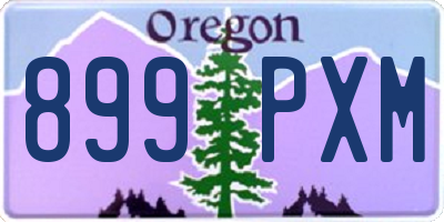 OR license plate 899PXM