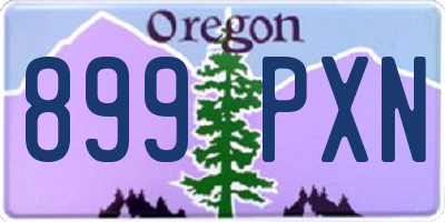 OR license plate 899PXN