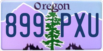 OR license plate 899PXU