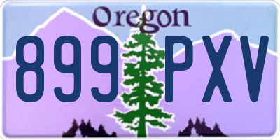 OR license plate 899PXV
