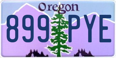 OR license plate 899PYE