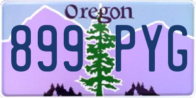 OR license plate 899PYG