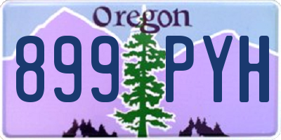 OR license plate 899PYH