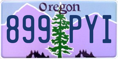 OR license plate 899PYI