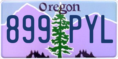 OR license plate 899PYL