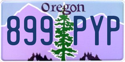 OR license plate 899PYP
