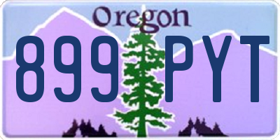 OR license plate 899PYT