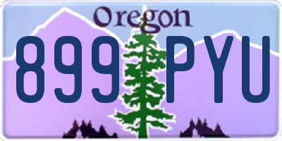 OR license plate 899PYU