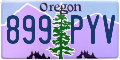 OR license plate 899PYV