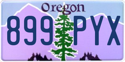 OR license plate 899PYX