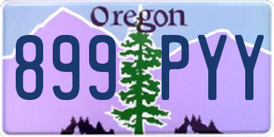 OR license plate 899PYY