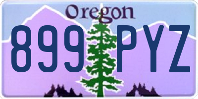 OR license plate 899PYZ