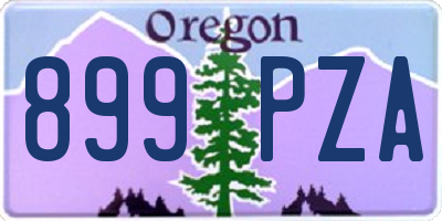 OR license plate 899PZA