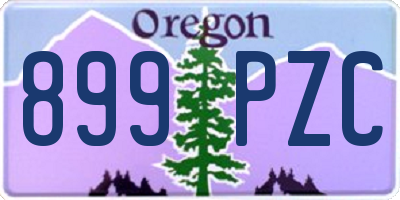 OR license plate 899PZC