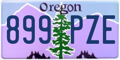 OR license plate 899PZE
