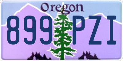 OR license plate 899PZI