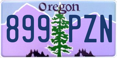 OR license plate 899PZN
