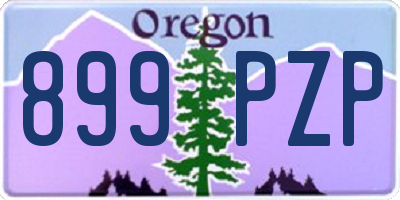OR license plate 899PZP