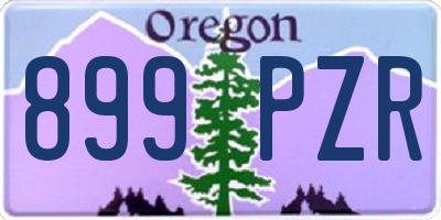 OR license plate 899PZR