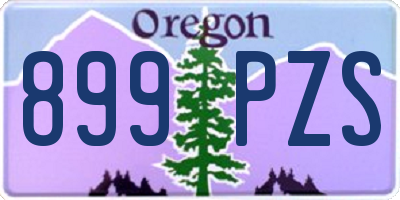 OR license plate 899PZS