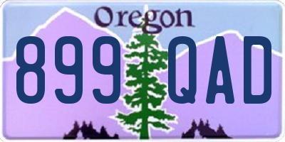 OR license plate 899QAD