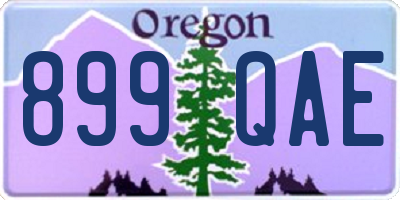 OR license plate 899QAE