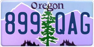 OR license plate 899QAG