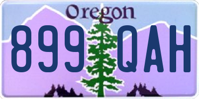 OR license plate 899QAH