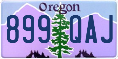 OR license plate 899QAJ